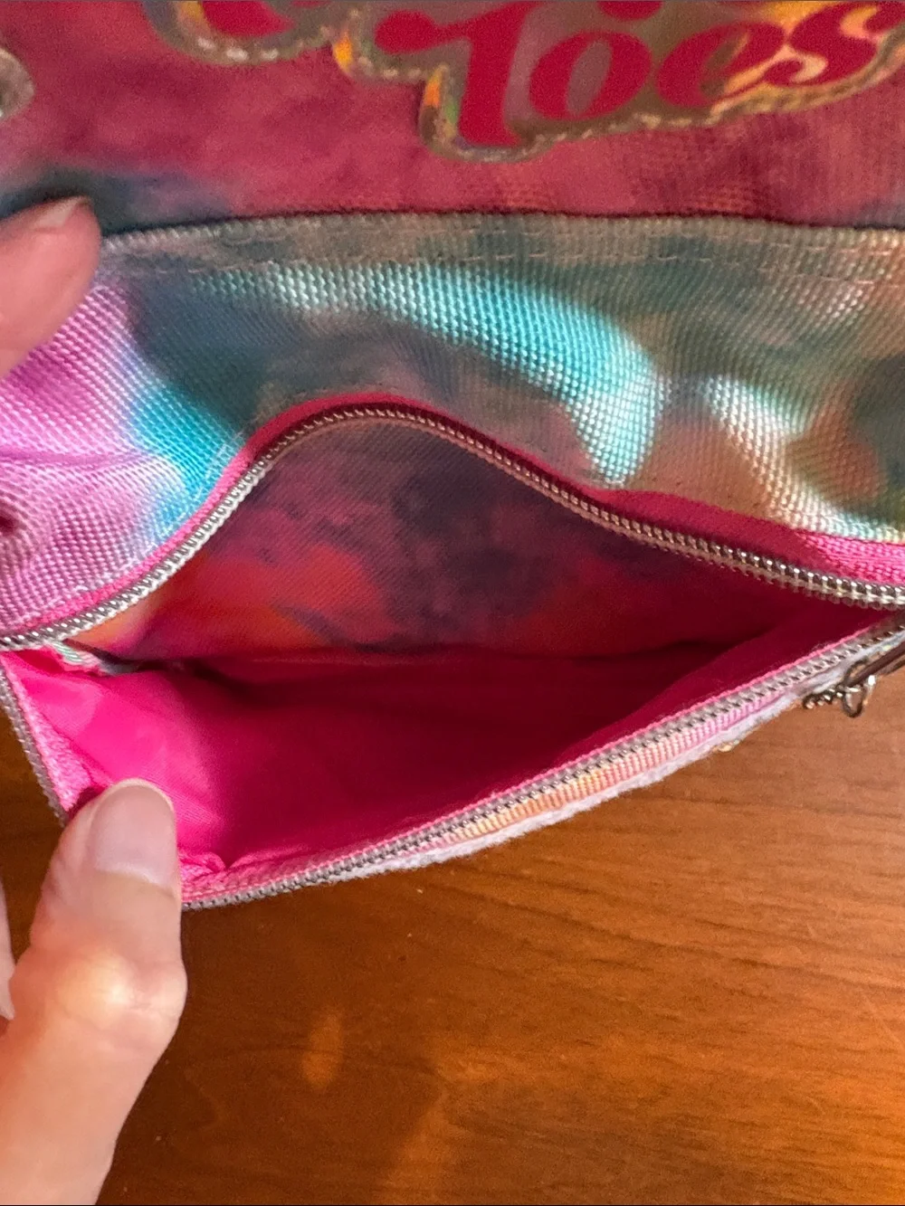 Girls' Mini Backpack - Rainbow Tie-Dye with Sequin 'Magic' Pocket